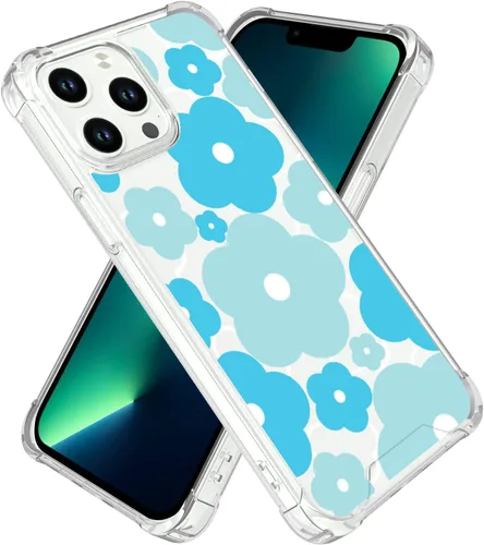 Miniatura 66 de Funda para iPhone 8 Plus y iPhone 7 Plus, linda funda Kawaii azul hibisco hawaiano floral estética floral para niñas preppy mujeres
