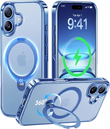 Miniatura 31 de CASEKOO Funda azul cielo brillante para Samsung Galaxy S26 Ultra [soporte magnético giratorio de 360°] [compatible con MagSafe]