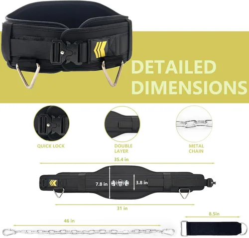 Miniatura 3 de Quick Locking Weighted Dip Belt for Weight Lifting,Weighted Pull up Belt