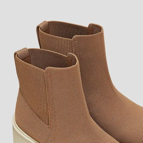 Miniatura 6 de VIVAIA Everly - Botines para mujer, punta redonda, tacón de cuña de plataforma gruesa de 2.36 pulgadas, parte superior repelente al agua, suela