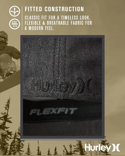 Miniatura 54 de Hurley Gorras para hombre - One & Only Flexfit Textures Cap - Sombreros ajustados para hombre, S-XL