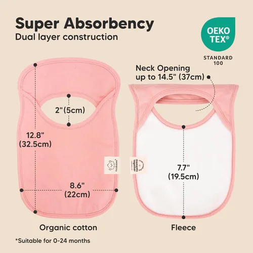 Miniatura 3 de KeaBabies Paquete de 8 baberos para bebé para niños y niñas, baberos sin botones para bebés que babean durante la dentición, recién nacidos, suaves