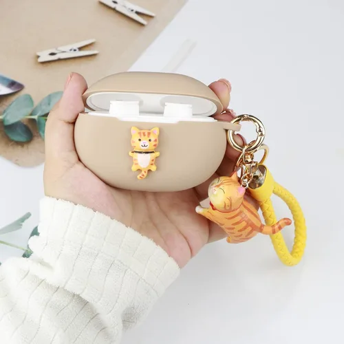 Miniatura 3 de Wonhibo Bonita funda para auriculares Beats Studio Buds, funda protectora de silicona compatible con auriculares Beats Studio (gato)