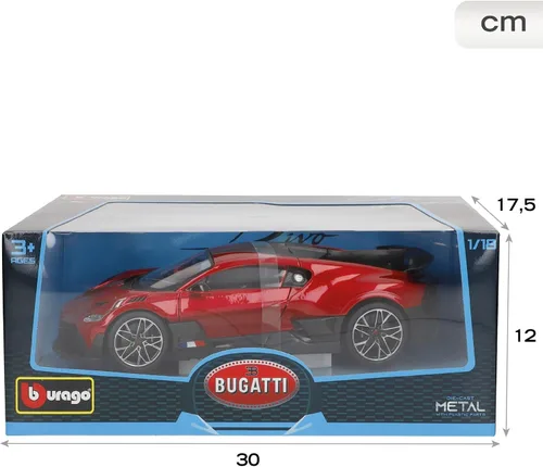Miniatura 9 de Bburago 18-11045R Bugatti Divo 1:18 Escala Modelo de coche, rojo