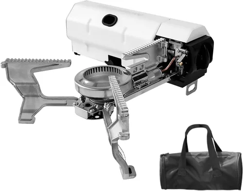 Estufa de casete de 2600 W, fuego ajustable de varias etapas, tanque de gas portátil de butano con paquete de almacenamiento, fácil de transportar