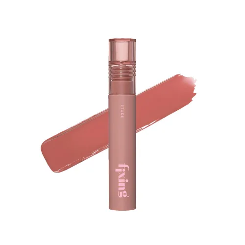 Miniatura 10 de Labial líquido pigmentado Etude, color #01 rosa análogo (4g), de larga duración, resistente al agua, con un ligero acabado mate, cobertura total