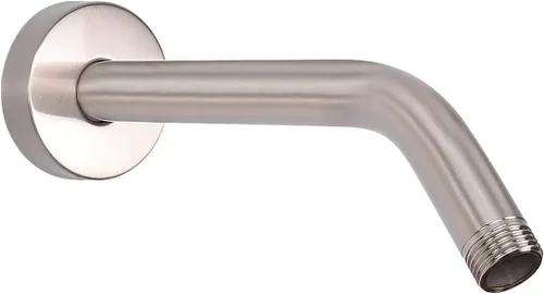 Brazo de ducha con brida y cinta de teflón, brazo de tubo de ducha montado en la pared de acero inoxidable 304 para cabezal de ducha fijo y de mano
