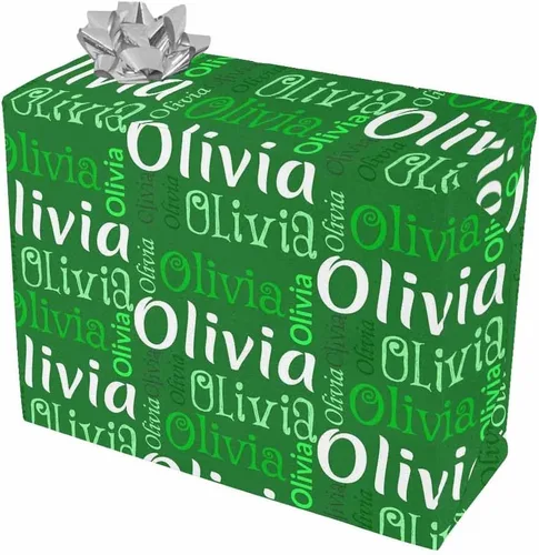 Miniatura 15 de Artsadd Rollos de papel de regalo de cumpleaños personalizados con nombre, papel de regalo de Navidad personalizado para niños, hombres y mujeres