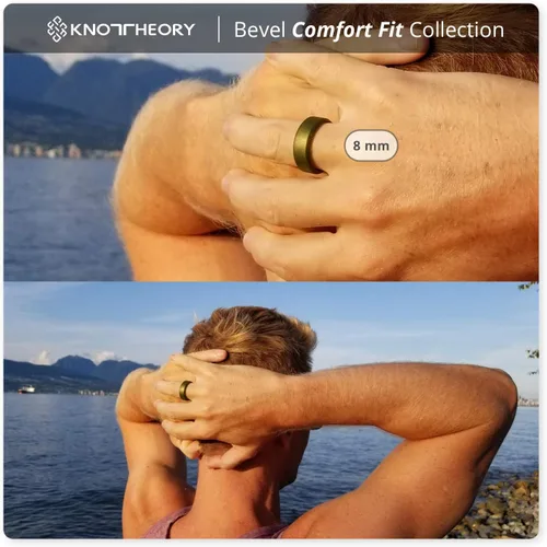 Miniatura 26 de Knot Theory - Anillo de boda de silicón para hombres y mujeres Anillos de goma finos de calidad superior con gran estilo, comodidad; son ideales