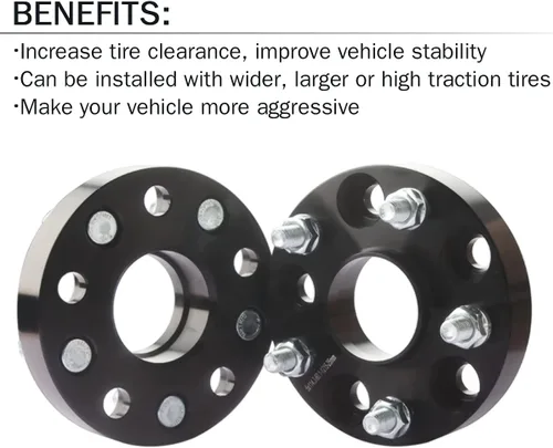 Miniatura 5 de GAsupply 1" 5x4.5 Espaciadores centrados de rueda Hubcentric 25mm 5x114.3 60.1mm de orificio de buje 12x1.5 pernos, para Toyota Tacoma 2WD X-Runner