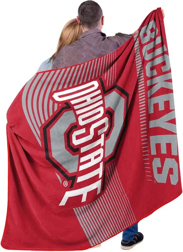 Miniatura 3 de Manta de forro polar de 60" x 80" de Ohio State Buckeyes con licencia oficial de la NCAA – Manta extragrande ultrasuave para cama o sofá