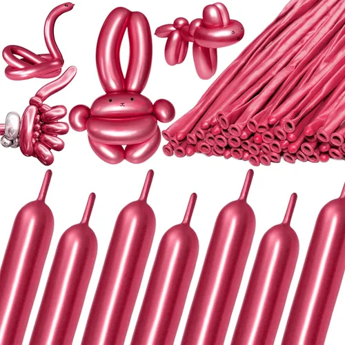 Miniatura 34 de Globos largos transparentes para animales, 260 globos gruesos de látex delgado para modelado de arco, payaso mágico, decoración de cumpleaños, boda