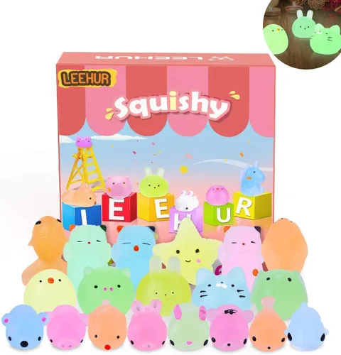 Miniatura 9 de 30 piezas de juguetes esponjosos Kawaii, juguetes blandos Mochi para niños, recuerdos de fiesta, mini juguetes esponjosos para aliviar el estrés