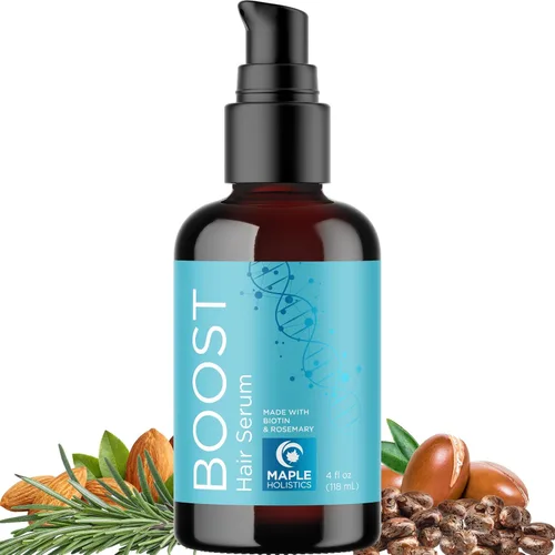 Miniatura 10 de Suero voluminizador de biotina para el cabello para hombres y mujeres, suero de cafeína para el cuidado del cabello y el cuero cabelludo con aceite