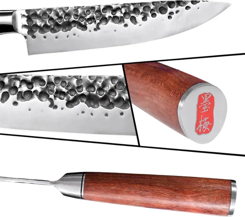 Miniatura 5 de Cuchillo de chef de cocina de 8 pulgadas, cuchillo afilado alemán de acero inoxidable de alto carbono, cuchillo de carne profesional con mango