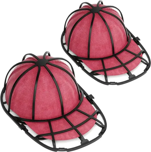 Miniatura 9 de Eiito Lavadora de sombreros para lavadora, limpiador de sombreros para gorras de béisbol con jaula de marco y malla (1 paquete blanco con malla)