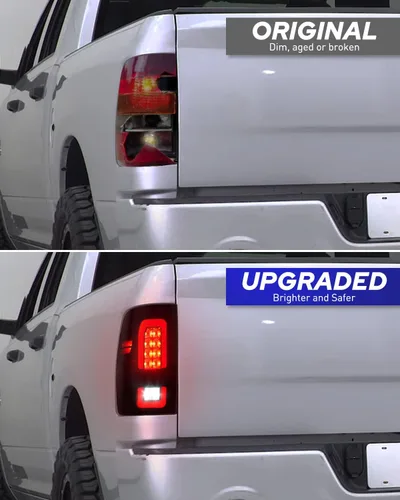Miniatura 8 de AUTOONE Conjunto de Luz Trasera LED Completa Ram para Dodge Ram 1500 2009, Ram 1500 2500 3500 2010-2018, Lado del Conductor y Pasajero con Lente