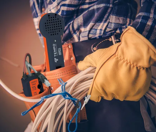 Miniatura 8 de TEMPO Kit de sonda y generador digital de tono de alto rendimiento 711K Trazador de cables profesional Tóner de alambre inmune al ruido