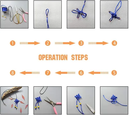 Miniatura 8 de PH PandaHall Cordón de satén de nailon de 100 yardas de 0.079 pulgadas (0.079 in), cordón de seda para pulseras de amistad, collar, nudo chino