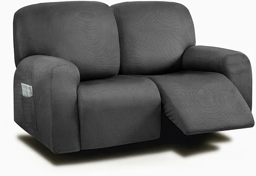 Miniatura 54 de ULTICOR Fundas para Sofá Reclinable de 8 Piezas, Fundas Elásticas de Hilo Teñido para Sofá Reclinable de 3 Cojines, Fundas Deslizables para Sofá