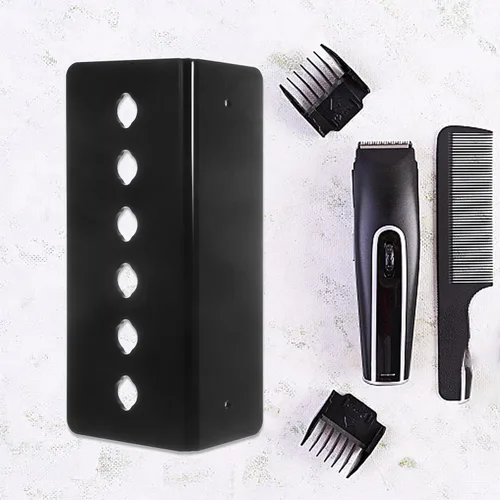 Miniatura 8 de 3 piezas de soporte de peluquería estante de herramientas para almacenamiento montado en la pared maquillaje Caboodle Scissor Rack organizador