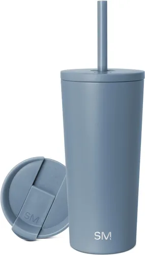 Miniatura 37 de Simple Modern- Vaso con aislamiento, c/tapa y pajilla Taza de viaje Botella de agua de ac. inox. reutilizable Unisex Colecc. Classic 24 oz