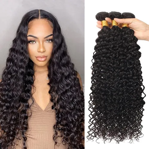Miniatura 32 de Beautymoon Paquetes de cabello liso negro jet 4 manojos, cabello humano brasileño 14 16 18 20 pulgadas, 100% cabello virgen sin procesar liso, 4