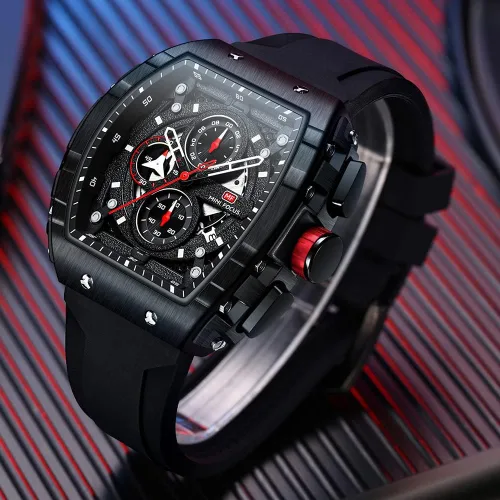 Miniatura 2 de MF MINI FOCUS Watch Wristwatch Fashion Hollow Big Dial Luminous Waterproof Sport Analog Quartz Business Mens Watches Silicon Strap Dress Watch