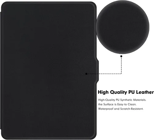 Miniatura 4 de Funda delgada para Kindle Paperwhite de 5ª/6ª/7ª generación antes de 2018 (versión 2012-2017, modelo EY21 y DP75SDI) – Funda protectora de piel Negro