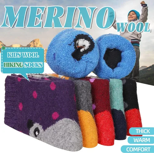 Miniatura 3 de Eocom 6 pares de calcetines de invierno cálidos de lana para niños y niñas