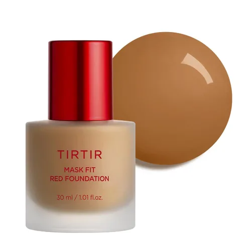 Miniatura 9 de TIRTIR Base de maquillaje rojo Mask FitCobertura impecable de larga duración, esencia energética, ligera, hidratante, difuminadora de poros, acabado