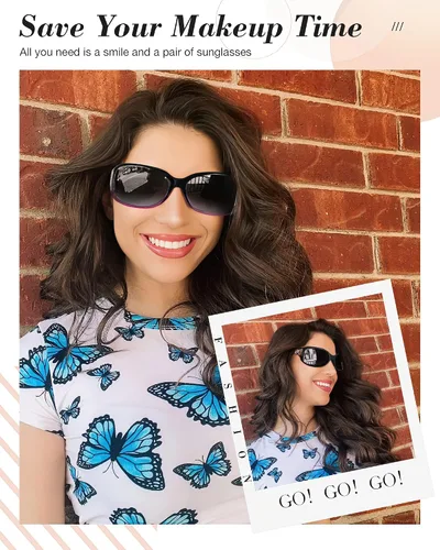Miniatura 6 de LVIOE - Lentes de sol polarizadas para mujer, decoración de mariposa a la moda, para conducir y pescar, protección UV LS022
