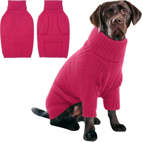 IECOii XXL Suéter para Perro, Suéter Térmico de Punto para Perro Grande con Manga, Sudadera de Cuello Alto para Mascotas, Perro, para Perros Extra