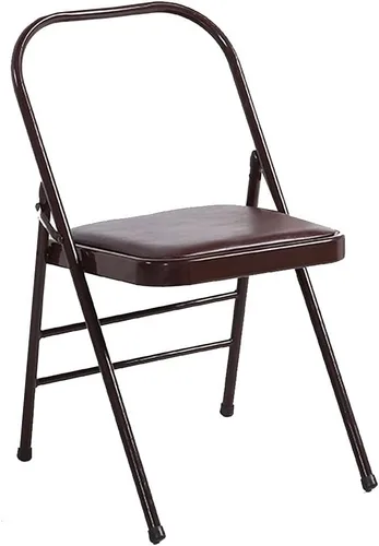 Miniatura 9 de Folding Chairs Muebles plegable respaldo silla cómodo simple acolchado marco de metal ahorro de espacio de almacenamiento