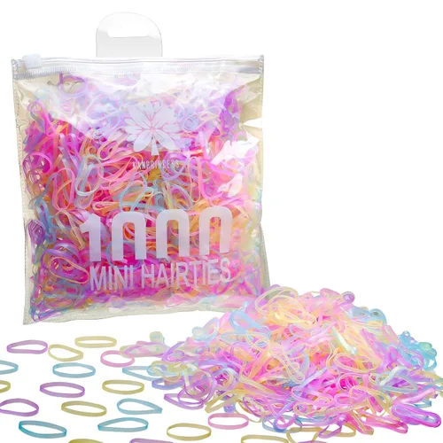 Miniatura 12 de KANPRINCESS 1000 bandas de goma para el cabello (negro)
