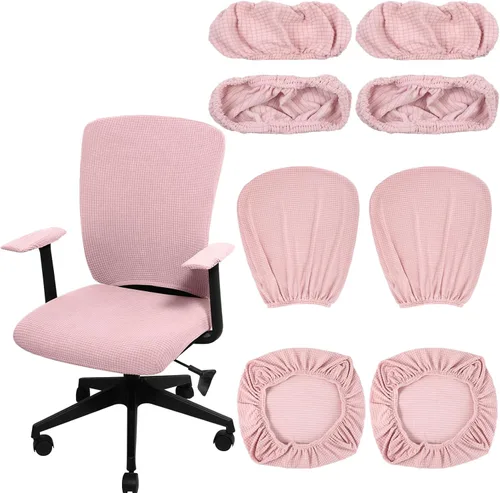 Miniatura 25 de Tallew Juego de 4 Fundas para Silla de Oficina Fundas Universales para Computadora Fundas Elásticas para Silla de Oficina Fundas para Respaldo