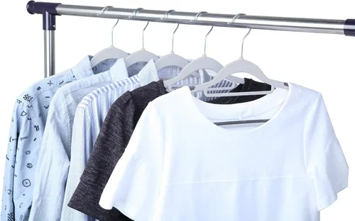 Miniatura 3 de Finnhomy Bar Design - Paquete de 50 perchas de plástico resistentes, perchas para ropa con almohadillas antideslizantes, ideal para camisas