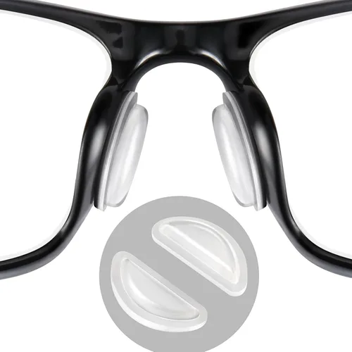 Miniatura 9 de SURMAP Almohadillas nasales para gafas, cómodas almohadillas nasales de silicona suave para gafas, con parte trasera adhesiva, cámara de aire 10