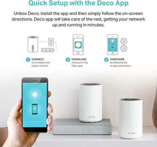 Miniatura 7 de TP-Link Deco XE75 AXE5400 Tri-Band WiFi 6E Mesh System - Wi-Fi hasta 7200 pies cuadrados, Calificado por Engadget como la Mejor Malla
