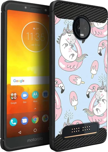 Miniatura 33 de CasesOnDeck Funda compatible con [Motorola Moto Z3 Play Moto Z3] Moto Z3 Design, funda delgada negra flexible y elegante protección contra golpes