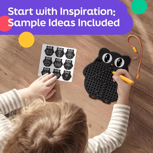 Miniatura 5 de AYNAT FUN Tablero de dibujo magnético para niños y niños pequeños con cuentas y lápiz óptico magnético, juguete de viaje magnético para actividades