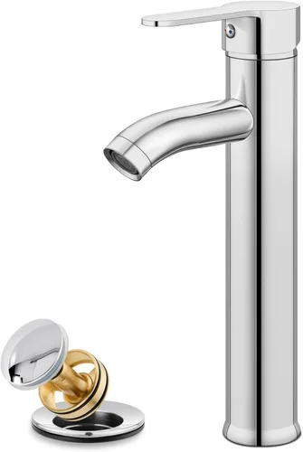 Miniatura 11 de gotonovo Grifo de lavabo Vessel Moderno Grifo de baño alto de una sola manija con un agujero de acero inoxidable para lavabo de baño en RV Mezclador