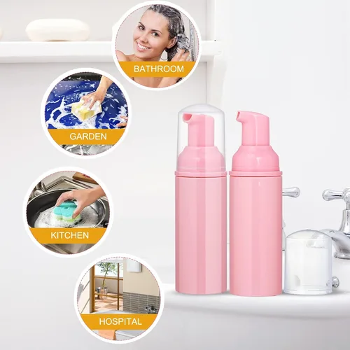 Miniatura 5 de Paquete de 35 botellas de bomba de espuma de 2 onzas, botellas de viaje transparentes recargables de 0.1 fl oz para jabón de manos, champú
