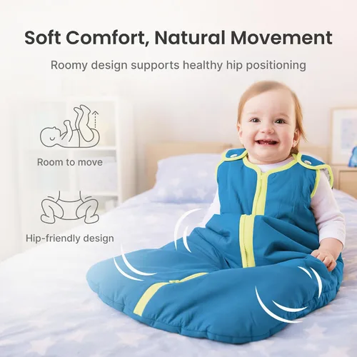 Miniatura 6 de Saco de dormir para bebé, nido para dormir de Baby Deedee, Azul Dream