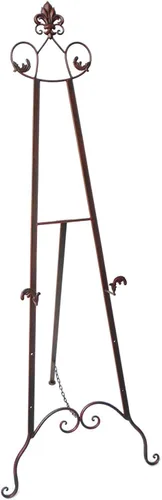 Miniatura 3 de Designstyles Soporte decorativo de caballete de metal – Pantalla de suelo ajustable para piezas de arte, letreros, espejos y pizarras