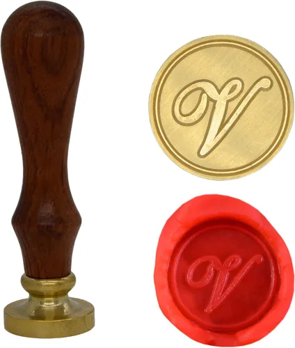 Miniatura 24 de Wax Seal Stamp Letter A-Z, Alphabet Initial Sealing Stamp for Christmas & Thanksgiving Cards, Wedding Invitation W-S-2 (Letter A)