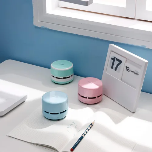 Miniatura 7 de tenwin Mini aspiradora, aspiradora portátil de escritorio inalámbrica, barredora de polvo de mano que funciona con pilas, bajo ruido y fuerte