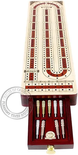 Miniatura 4 de Alfabeto continuo de la tabla de la cuna e forma incrustada en arce y madera de sangre con cajón de almacenamiento para las clavijas de la cuna