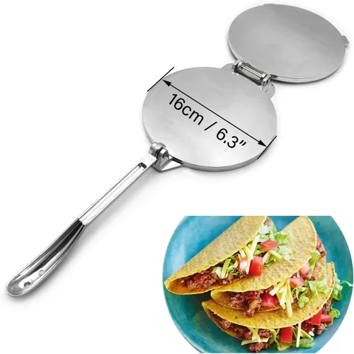 Miniatura 2 de Prensa de tortilla de aluminio 6" de ancho 10" Mango Maquina para hacer tortillas [P/N: US-ET-COOK005-16-SR]