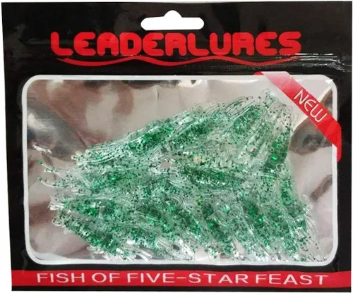 Miniatura 6 de Cebos de señuelo de camarones suaves, 20 cebo de camarón artificial, señuelos de pesca con brillo, 2.0 in, kit de gambas de gambas de silicona